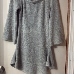 Cozy Gray Cowlneck Sweater Tunic